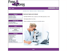 Tablet Screenshot of freespores.com